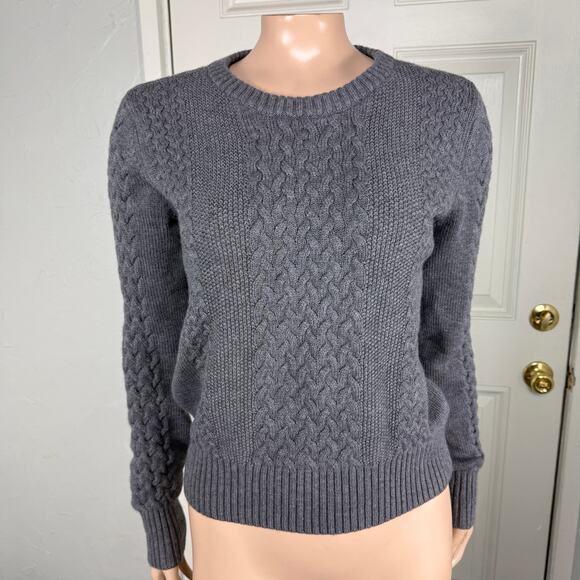 Noel Asmar Women's Sweater Small Merino Wool Cashmere Knit Equestrian Cable MM9 - Picture 1 of 6